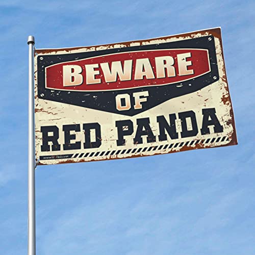 Drapeaux de panda rouges méfiez-vous cadeau idéal et amusant pour étudiant et décoration de fête