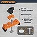 POWERTEC 2PK Adjustable Mini Hold Down Clamps, Multi-Positionable T Track Clamp, Reinforced Plastic Clamps with 1/4”- 20 Steel T Track Bolts for Drill Press, Router Table, CNC Machine & More (71786)