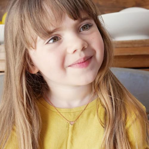 Turandoss Tiny Heart Initial Necklaces for Girls - 14K Rose Gold Filled Heart Pendant Handmade Dainty Heart Letter Initial Necklaces for Teen Girls Jewelry Gifts4