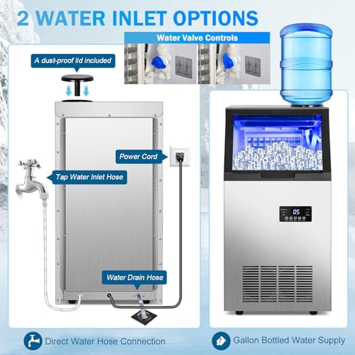 Tazpi TM45D01 Commercial Ice Maker Machine 130Lbs/24H, Undercounter/Freestanding Ice Machine thumb #5