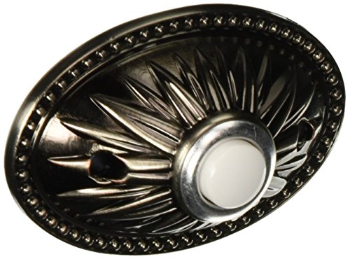 Heath Zenith SL-873-02 Classic Décor Wired Push Button, Pewter Plate