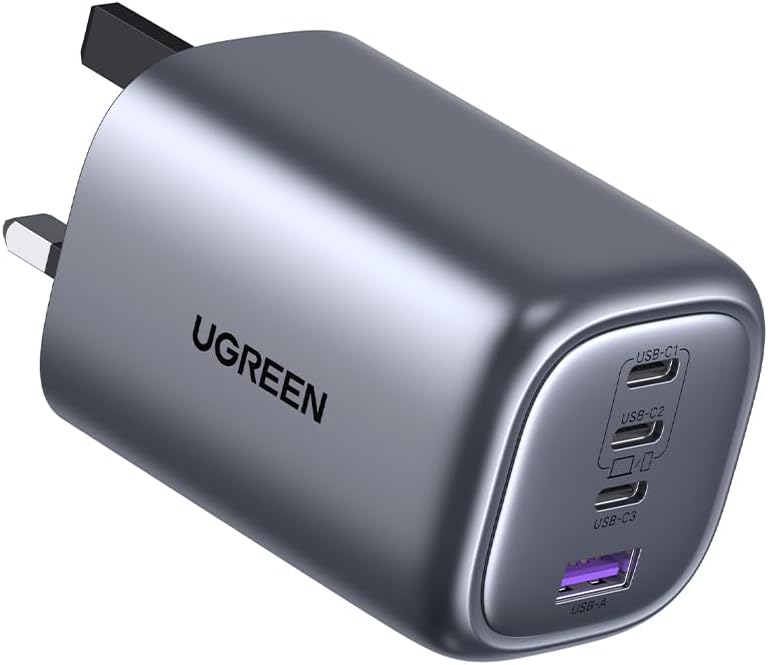 UGREEN USB C Charger 100W Fast Charger Plug Nexode 4-Port GaN Laptop Charger Compatible with MacBook Pro M3/Air, ThinkPad, Pixelbook, iPad Pro, iPhone 17 Pro/Air/17/16/15, Galaxy S24, etc