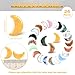 24 Pieces Crescent Moon Shaped Gemstones Bulks 0.7 Inch Moon Shaped Crystal Worry Stones Bulks Multicolor Moon Gemstones Carved Stones for Witchcraft Jewelry Making Meditation Balancing Pendant Decor
