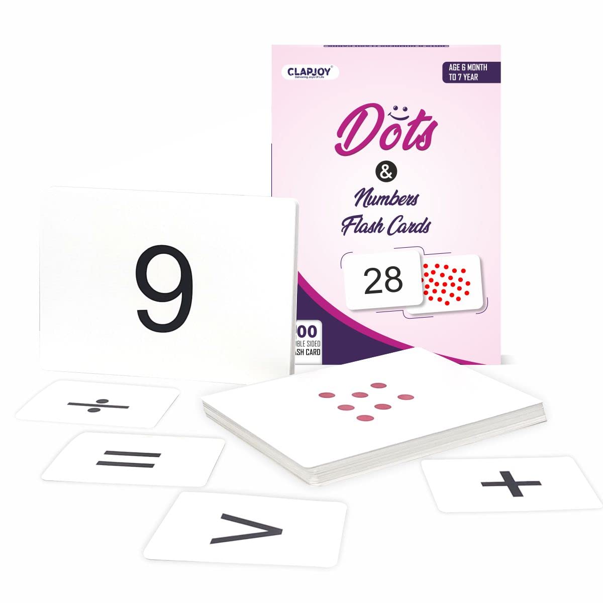 Buy Clapjoy Fun with Dots & Numbers Flashcards for Toddlers & Kids