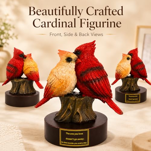 Figura Decorativa de Cardenal Rojo en Resina miniatura 3