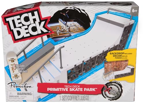 Spin Master Tech Deck, Primitive X-Connect Skate Park, Set avec Rampe à Personnaliser et à Construire avec Fingerboard Exclusif, Jouets pour Enfants à...