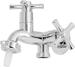 Torneira Dupla Máquina de Lavar de Metal Tipo Deca Docol para Lavanderia Tanque