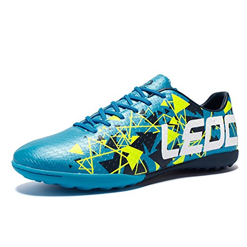 [ZXCP] サッカーシューズ スボーツシューズ 子供と大人 サッカートレーニングシューズ 滑り止め 強い耐摩耗性 吸汗性 軽量 通気 ランニングシューズ (23.5cm, ムーンライト) 1枚目
