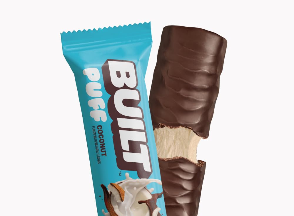 BUILT Puff Protein Bars, Coconut, 17g Protein - 12 Count — Amazon image 7