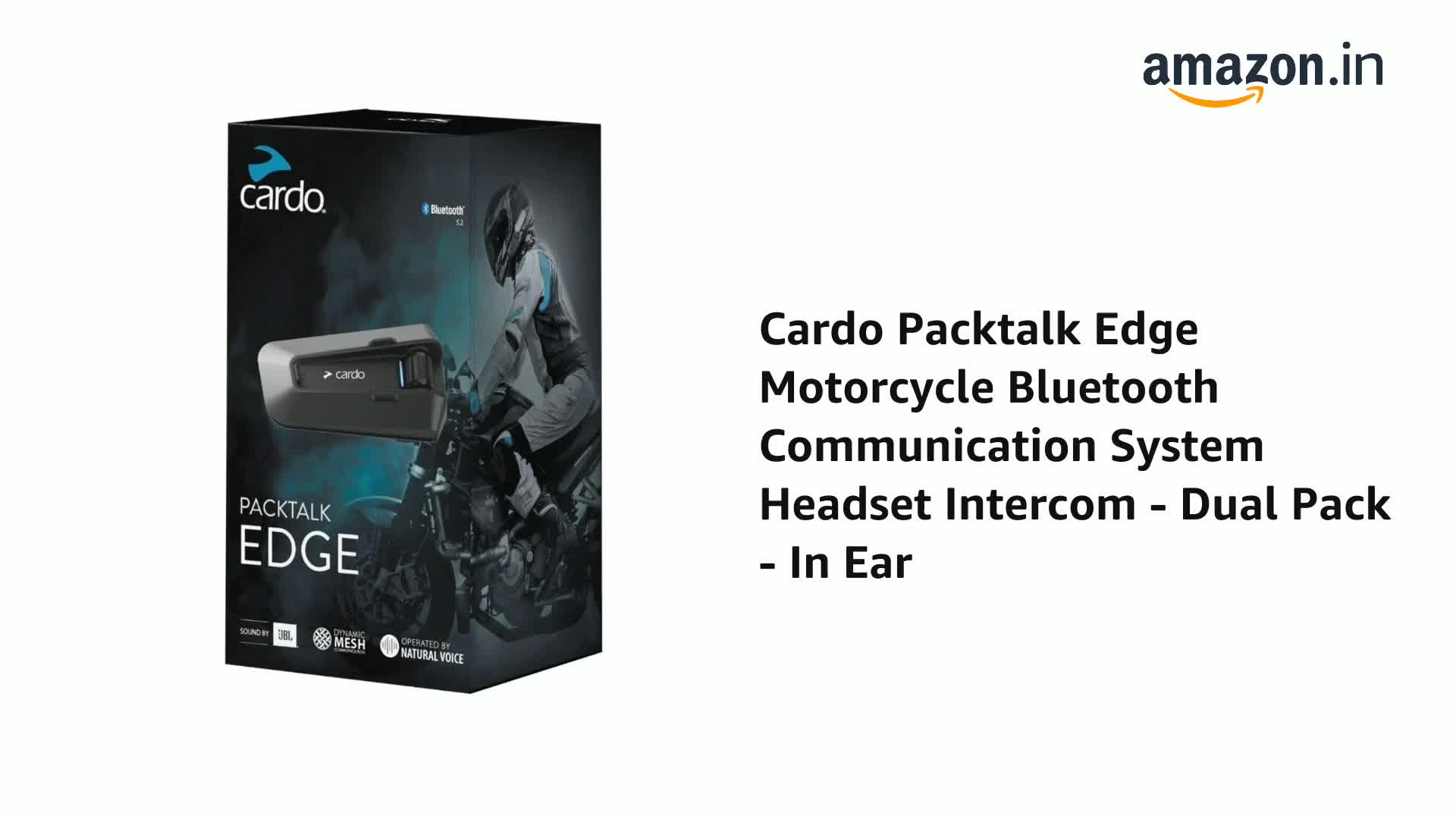 【新品未使用】.Cardo Packtalk EDGE .日本語設定 化粧箱付き Cardo PACKTALK Edge - Duo : Amazon.in: Sports, Fitness & Outdoors