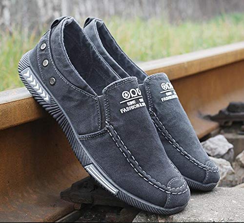 Men's Canvas Low Top Shoes Slip on Sneakers Casual Loafers Sneakers2