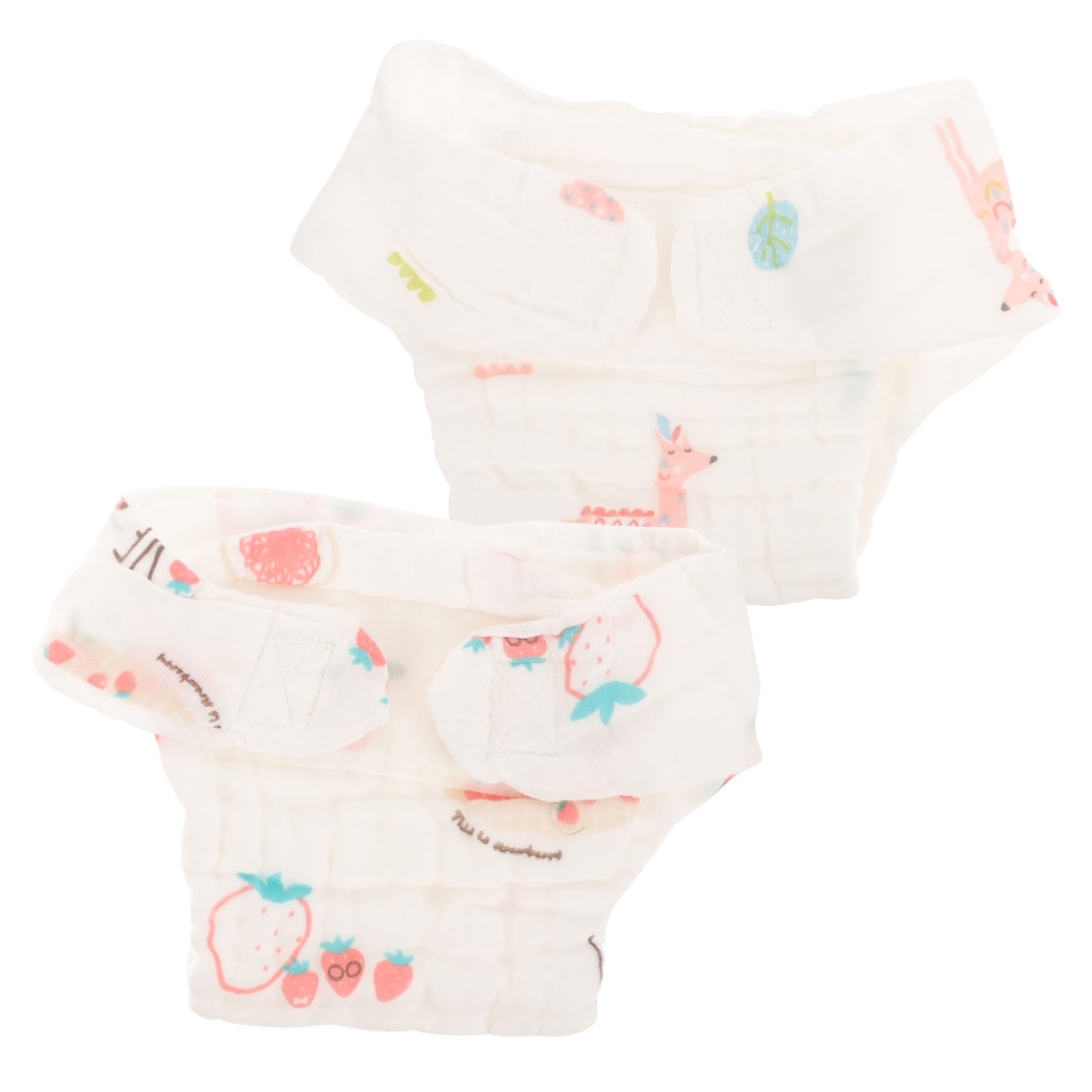 BESTonZON 2pcs Pure Cotton Diapers for Baby Girls Reusable Washable Micro Preemie Diaper Pants Random Style