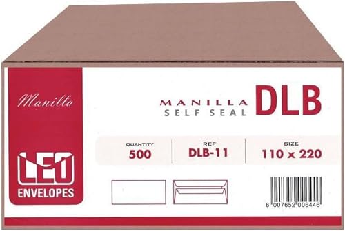 DLB Manilla Self Seal Envelopes 500-Piece Set