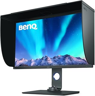 BenQ SW321C Photo Video Editing Monitor 32" 4K UHD | 99% AdobeRGB,100% sRGB,95% P3 | IPS | Hardware Calibrated | 16 bit 3D LUT | DeltaE ≤2 | Uniformity | HLG | AQCOLOR | Ergonomic | USB-C(60W) , Black