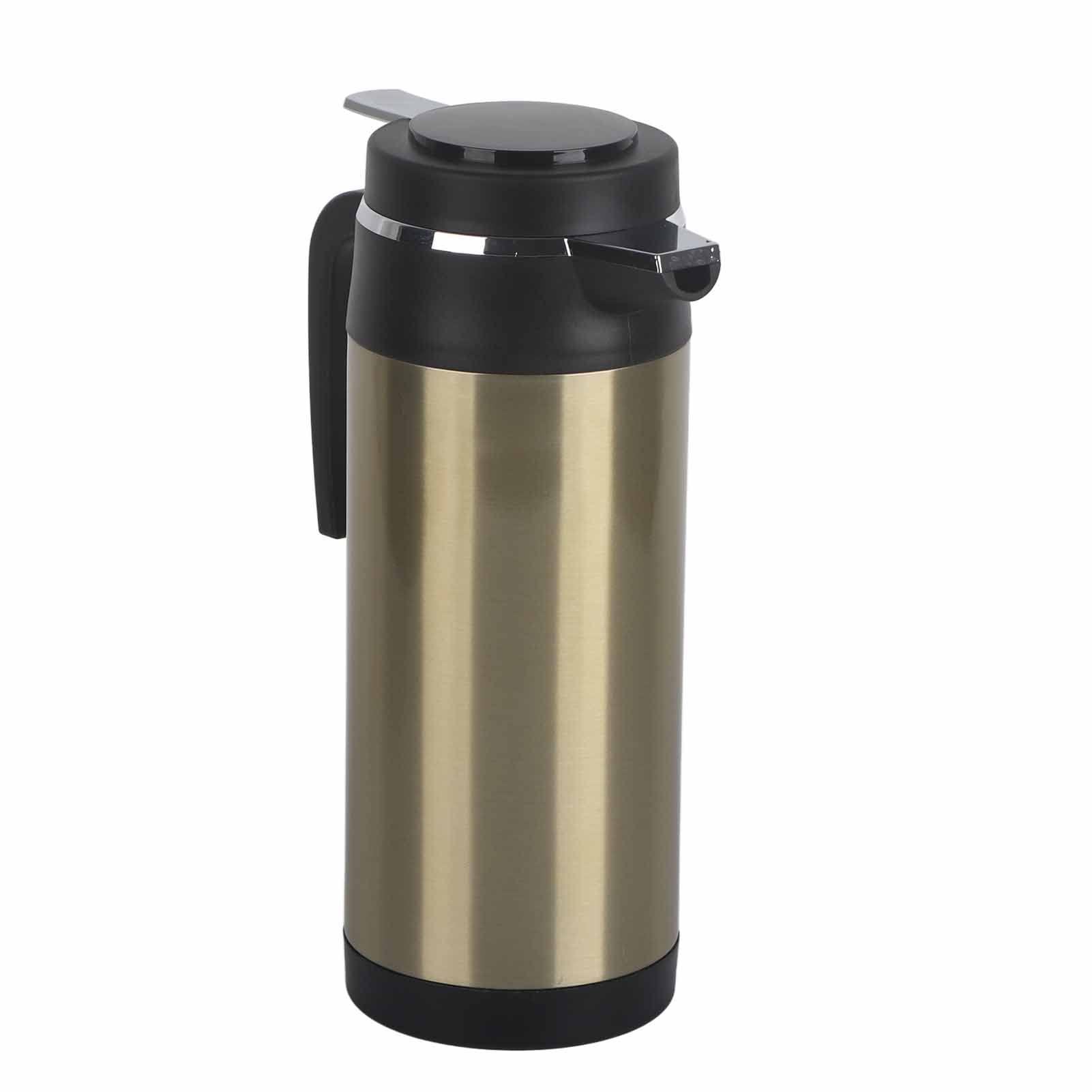 Termos eléctricos, 1200ML 12V / 24V Hervidor eléctrico de acero inoxidable en el coche Termos de viaje Botella de agua de calefacción(Plata) for termo cafe electrico,hervidor de agua para camion,calen