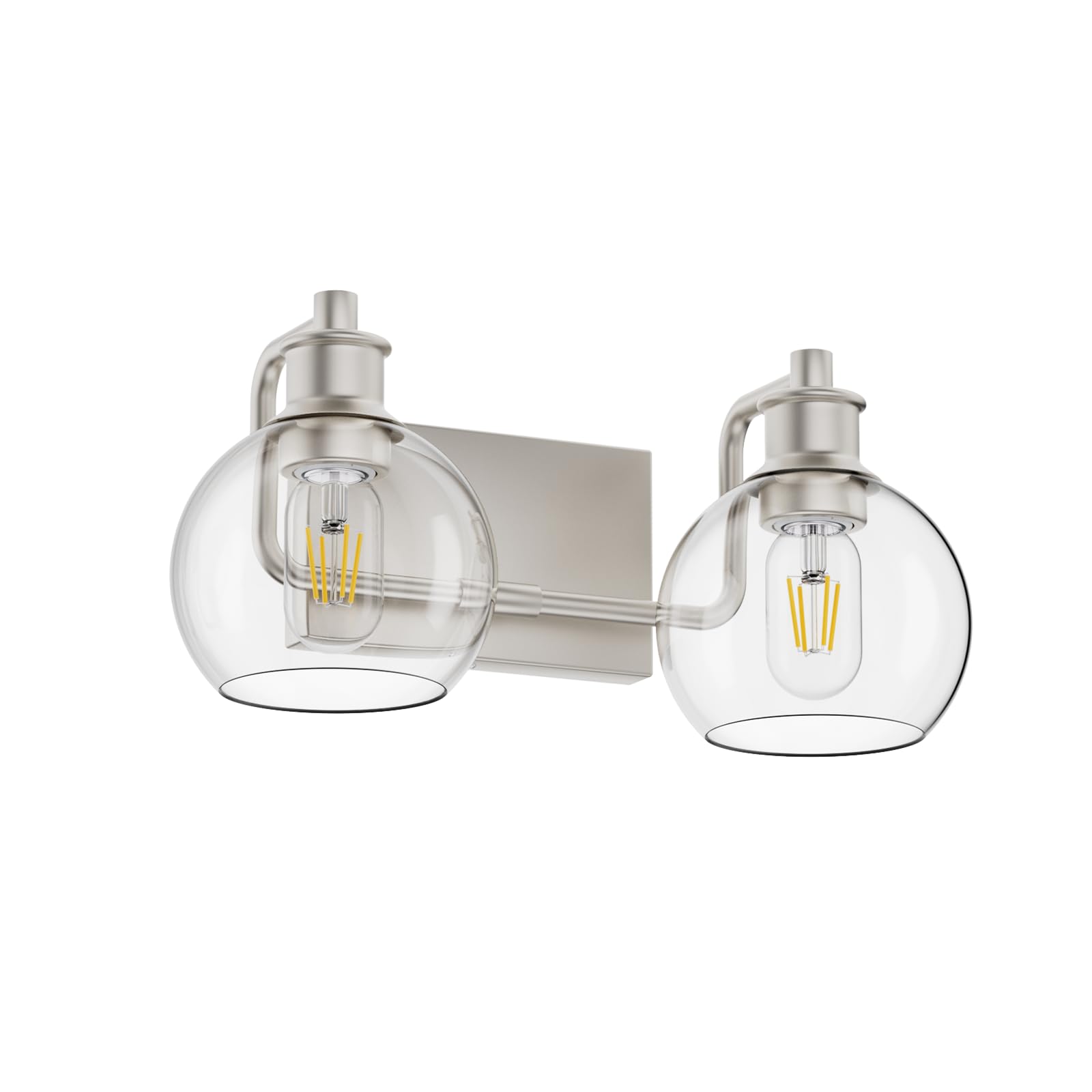 Tipace 2-Light Brushed Nickel Vanity Light