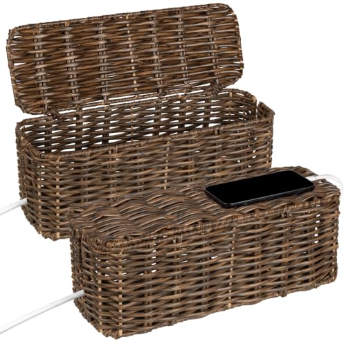 Cajas de gestión de cables con tapa organizador decorativo de regletas y TV
