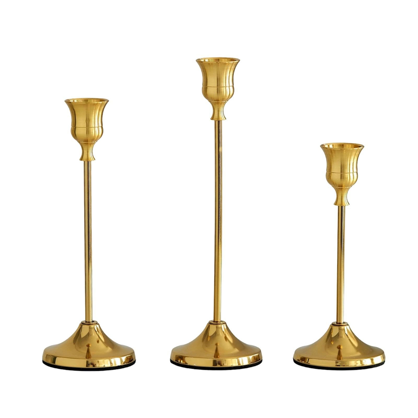 Kaeltsyn 3PCS Metal Finish Holders Features Wide Base Design Stable Protections and Easy Maintenance Stand Aluminum Holders with Different Height and Wide Base