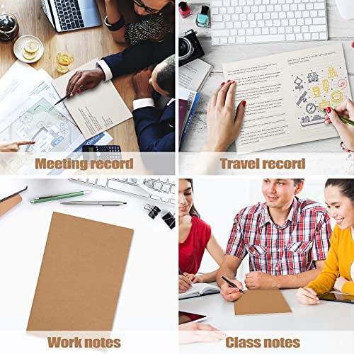 Eoout 16 Pack A5 Lined Journals For Writing, Kraft Notebook Journals For Travelers 8.3X5.5 Inches Size College Ruled Subject Notebooks 30 Sheets/60 Pages For Students And Office Travel Journal Set #TOP3