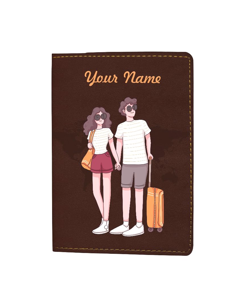 in voguish Customized Passport Cover for Men – Personalized Leather Passport Holder with Name | Couple Travel Design | Passport Wallet for Romantic Travelers & Honeymoon Trips-picture-55