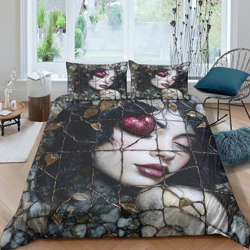 Housse de couette tigre 3D super douce avec fermeture éclair lit double
