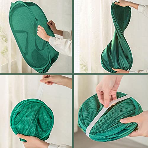 Aplter Pop Up Laundry Basket, Portable Mesh Laundry Hamper, Collapsible Storage Bin For Clothes, Toys, Suit For Home, Dorm, Travel, Green #TOP3