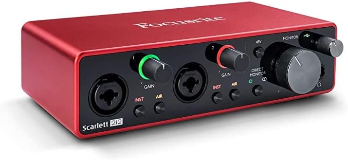 (Refurbished) Focusrite Scarlett 2i2 (3rd Gen) USB Audio Interface with Pro Tools, First