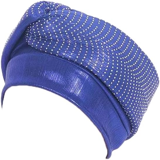Women's Diamonds Turban Caps For African Auto Muslim Headwraps Female Party Headwear