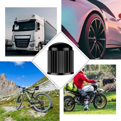 Image of 6PCS Brass Presta Valve Adapter Presta to Schrader Valve Adaptor, Inflate Tire Using Standard Pump or Air Compressor for Mountain Bikes, Road Bikes and Cars, 12Pcs Tire Caps
