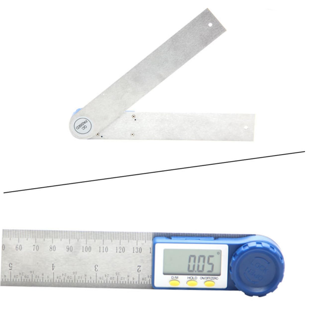 Lurrose Angle Protractor Digital Display Ruler Portable Level Tool for Woodworking and Accurate Measurement Scales for Architects and Craftsmen