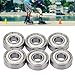HERCHR 608 2RS Ball Bearings, 8PCS Bearing Steel Double Sealed Miniature Deep Groove for Furniture Wheel, Skateboards, Inline Skates, Scooters (7mm x 22mm x 9mm)