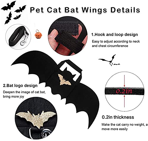 Halloween Dog Costume Pet Bat Wings, Funny Costumes For Medium Large Dogs, Puppy Cosplay Apparel With Dog Leash And Pumpkin Bells, Adjustable Bat Wing For Party Outfit Clothes #TOP5
