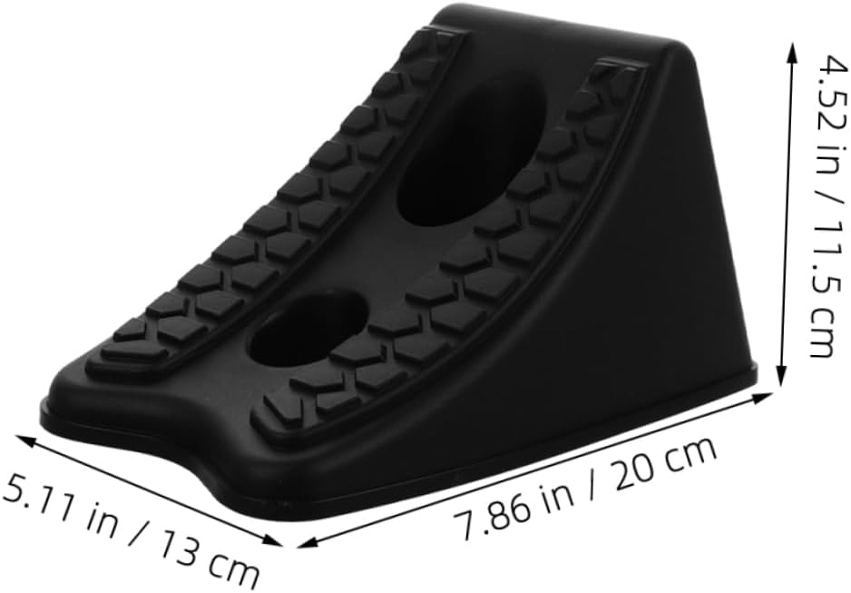 MAGICLULU 2Pcs Rv Wheel Chocks Heavy Duty Skid Plastic Blocks for Secure Wheel Positioning Versatile Tire Stoppers for Campers Motorcycles and Trailers for Off Road