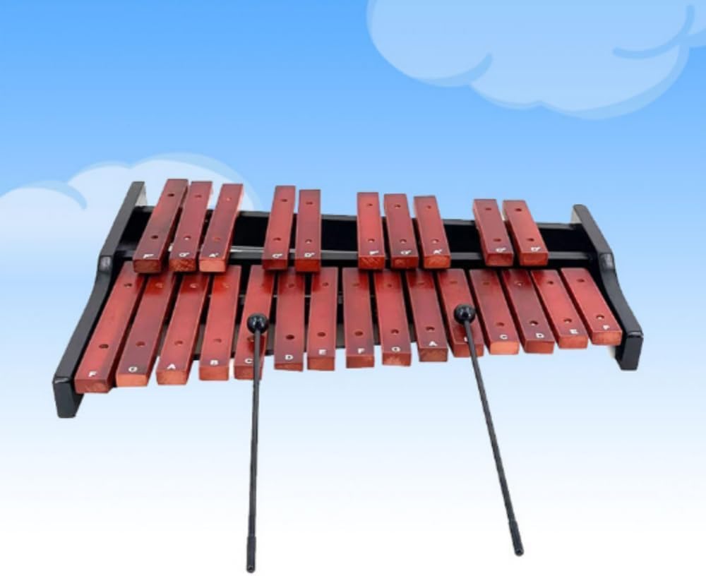 Amazon | ACMEER 木製木琴セット 卓上木琴 25音 音楽教育玩具 細かい