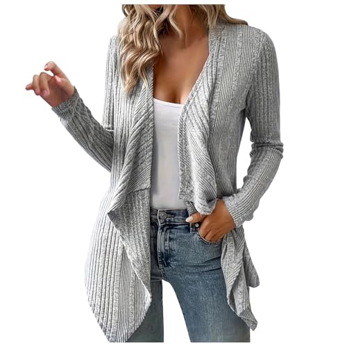 Cardigan tricoté pour femmes ample à manches longues protège du froid avec élégance