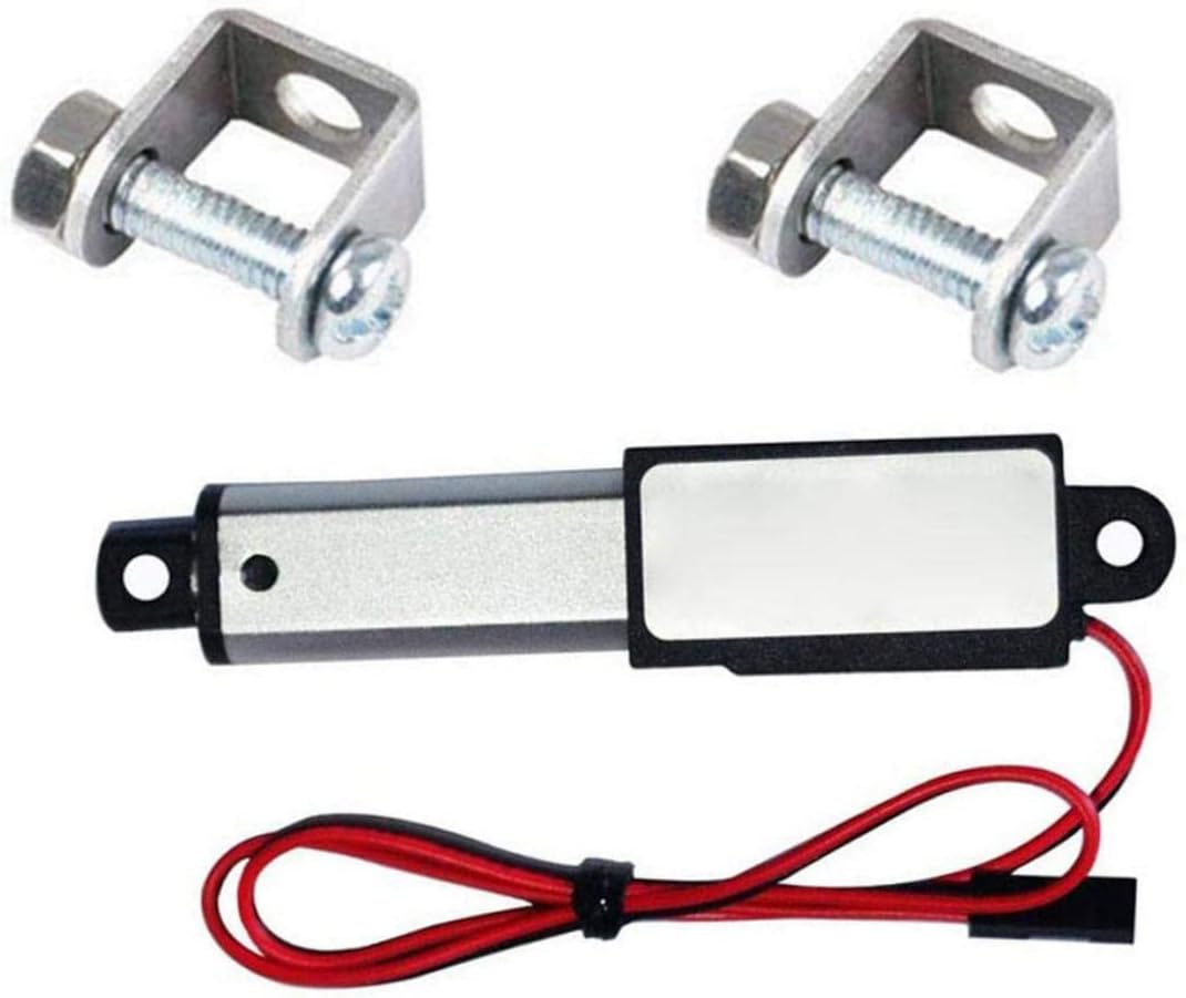 Micro Linear Actuator Electric Waterproof 12V 90N Stroke Length 30mm Speed 9.5mm/s with Mounting Brackets