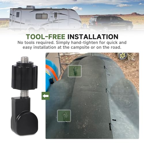 Image of 40547 RV Propane Tank Cover Screws and Nuts Kit (2-Pack) - Replacement for 40543 Camper Propane Tank Lid, Compatible with RV Trailer Gas Tank Cover, Wing Nut Hardware for Outdoor Use