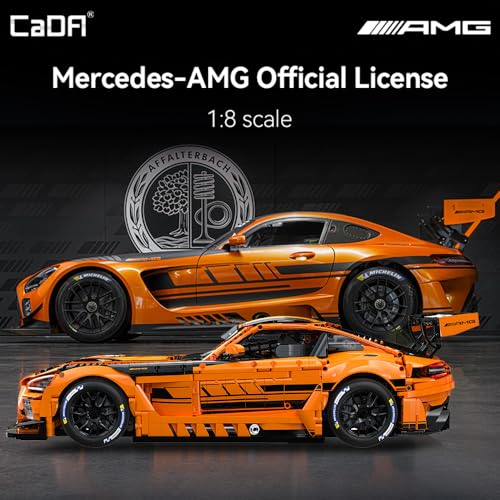 Image of CaDA Master C64008W Mercedes-AMG GT3 Building Set,1:8 Scale - 5466 PCS Officially Licensed Supercar Model, Large Race Car Building Blocks Kit for Adults & Teens