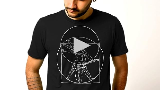 Amazon.com: Guitar Da Vinci Vitruvian Man Guitar Player