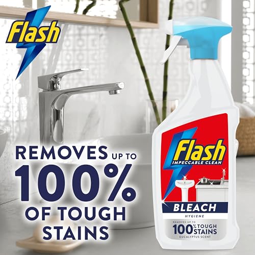 Flash Multi Purpose Bleach Cleaning Spray, For Hard Surfaces, Kitchen Cleaner Sprays, 8 L (800ML x 10) - Image 3