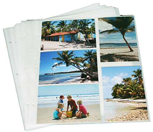 Collection Explore - Lot de 40 recharges pour classeur Explore ou Mila à pochettes 11,5x15 cm - Blanc - Papier - Photo paper - Feuillets photo - Style Plain