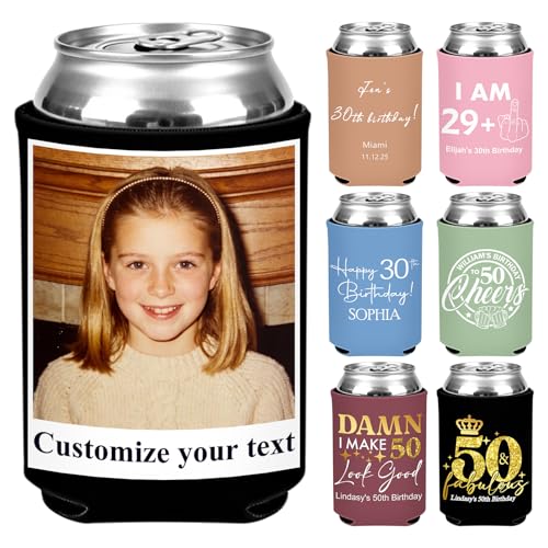 Custom Birthday Decorations Can Cooler 6-1000 Pack Bulk