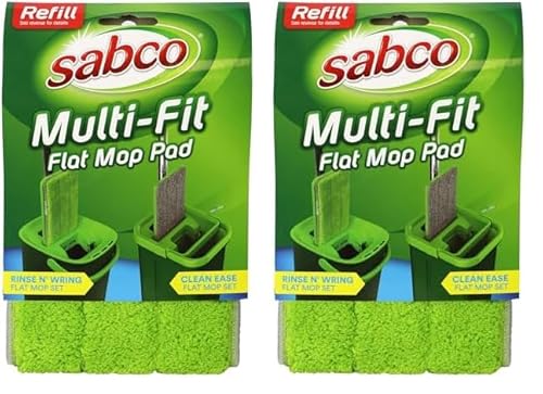 Sabco Multi-Fit Flat Mop Refill (Pack of 2)