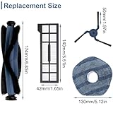 EATBALE Replacement Parts for Eufy X10 Pro Omni Robot Vacuum Cleaner Include 1 x Main Brush, 4 x Side Brushes, 4 x Mop Cloths, 2 x Filters, Rubber Roller Brush Mop Pad Hepa Filter Accessories Kit - Image 7