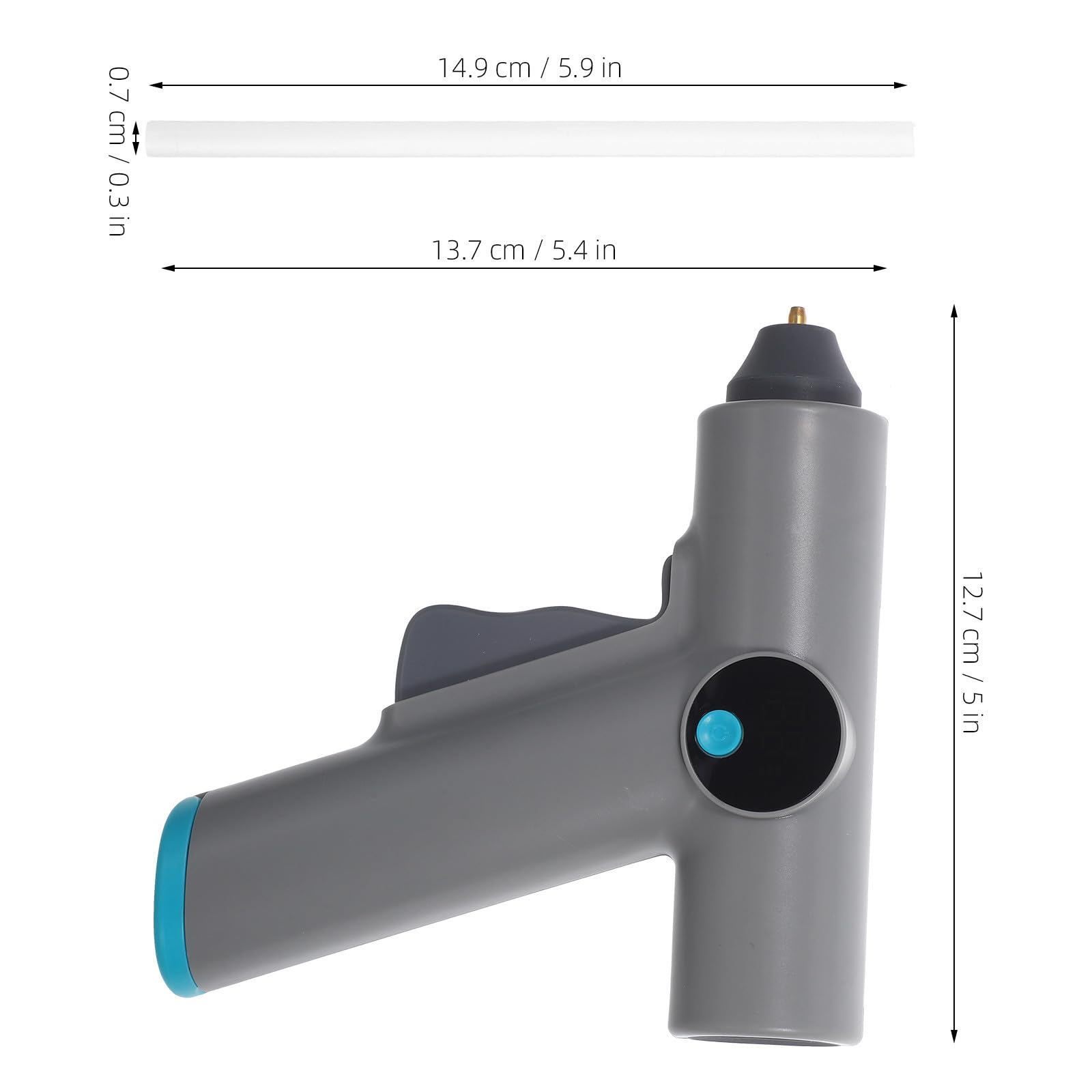 Pistola per Colla a Caldo Cordless Portatile con Display Digitale