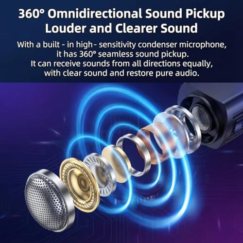 Image of GADGETSWEAR Dual Wireless K9 Lavalier Microphone Plug and Use for YouTube Recording Video, Collar Bluetooth Mic for Vlogging, Portable & Compatible Android, iPhone (F13 Mic)