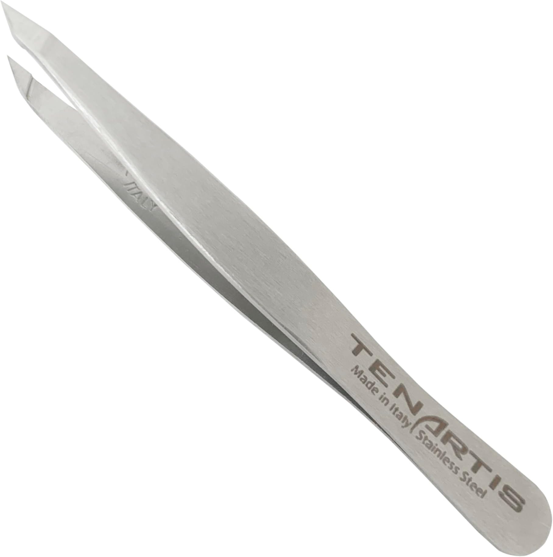 Pointed Slant Hair Tweezers Stainless Steel - Tenartis Made in Italy