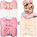 CÉLLOT 6 Pcs Baby Bows Headbands Nylon Hairbands Baby Girl Bows Hair Accessories for Newborn Infant Toddler Essentials (Classic Pink Series)