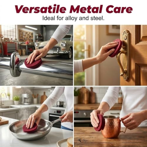 Image of Surface Restoration Polish with Pad, Polishing Compound, Multi-Surface Scratch Remover for Leather Wood Marble Countertop Refrigerators & Cookware Ovens Sinks (1 Set)