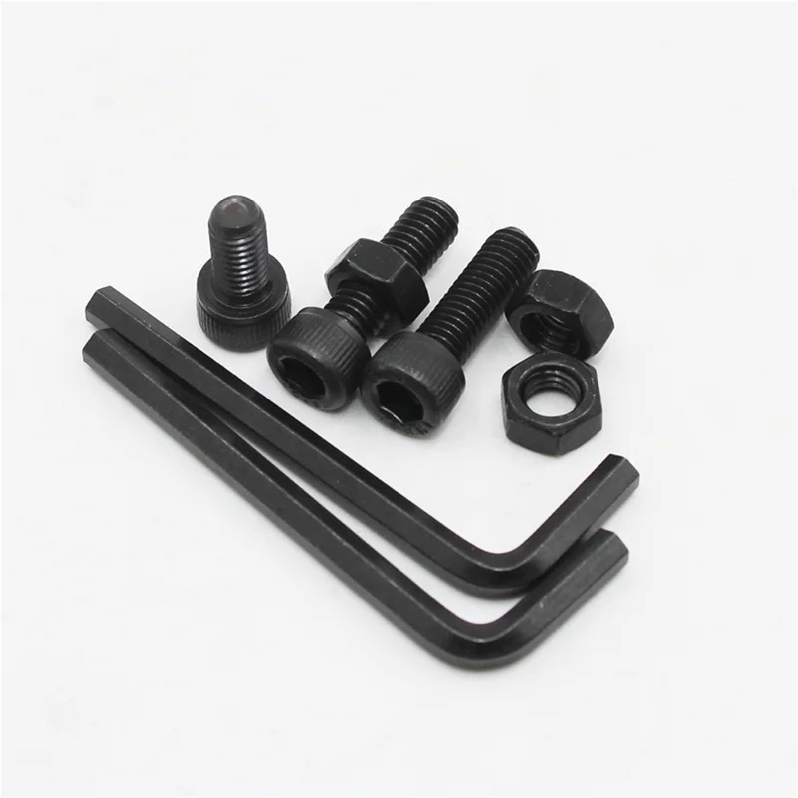 Juego De Tornillos Y Tuercas Tornillo y tuerca de cabeza hexagonal, M2, M3, M4, M5, M6, acero al carbono 12,9, tornillos Allen máquina, surtido tuercas(M5 242pcs)
